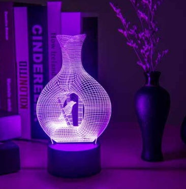 مصباح LED ليلي مبتكر ثلاثي الأبعاد
