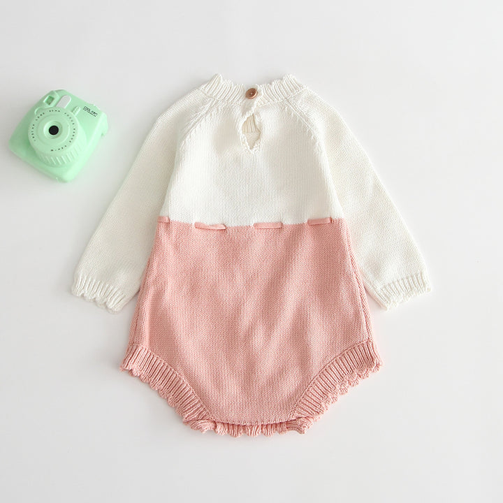 Salopetă tricotată pentru bebeluși