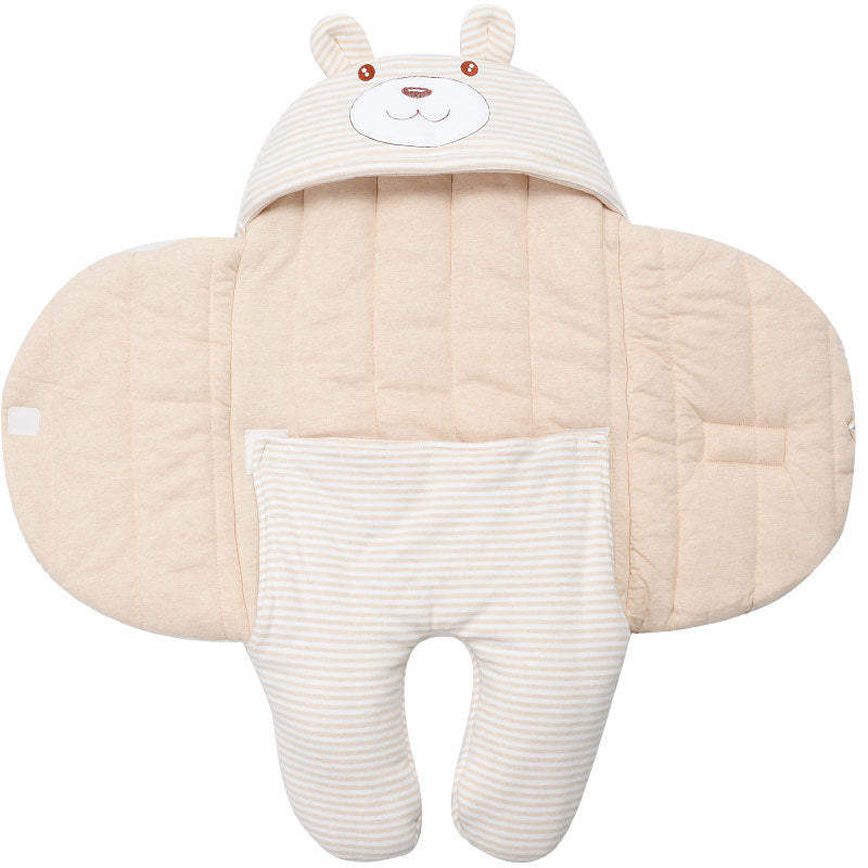 Бебешки спален чувал Новородено есен зима дебело одеяло анти-старт цвят памук анти-удар новородени спящи юргани