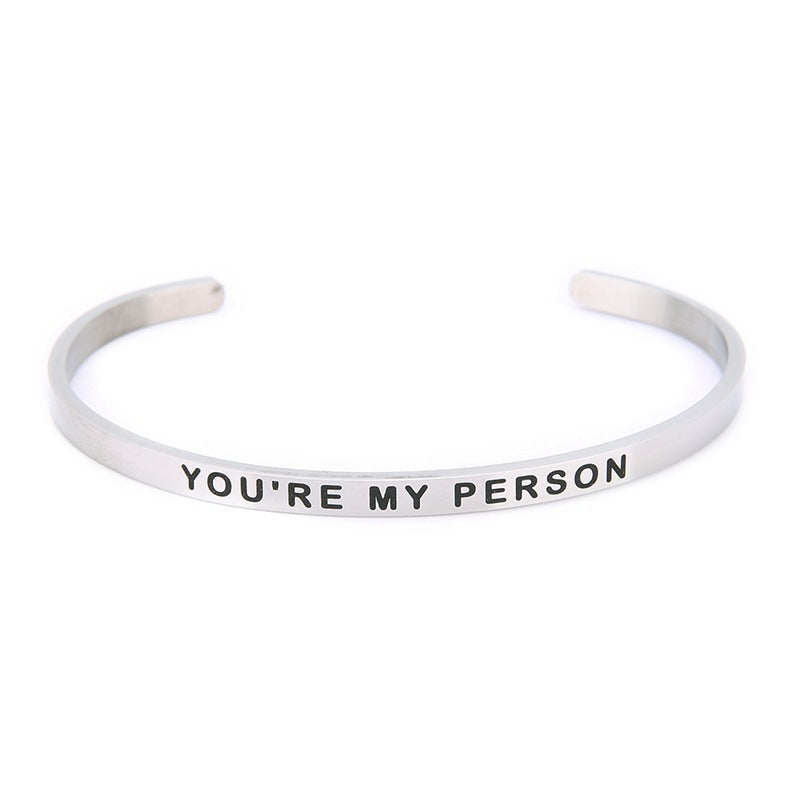 Du är min person som bokstäver armband