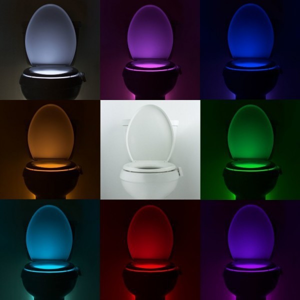LED -érzékelő világos új WC -könnyű éjszakai fény