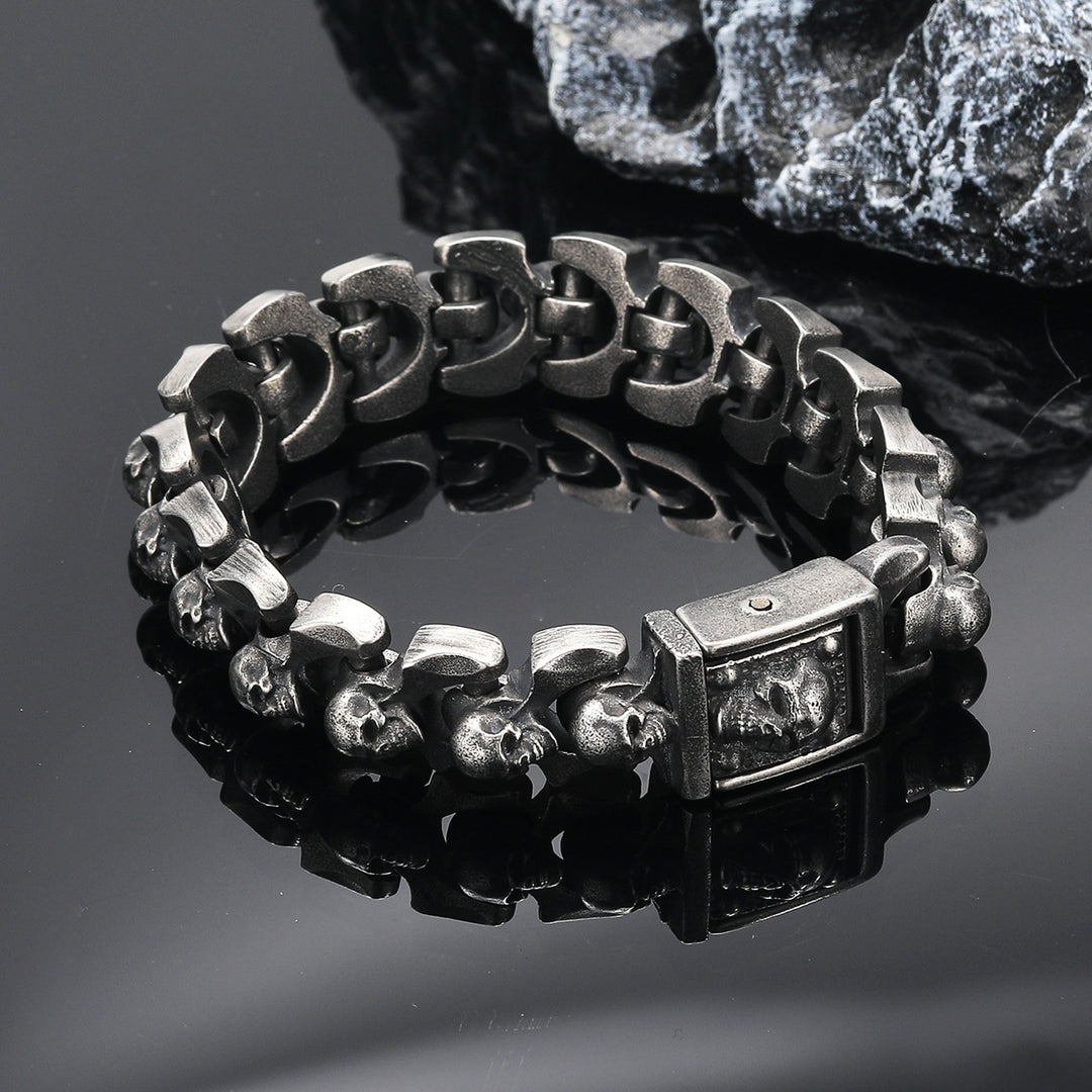 Men's Fashion Retro Distressed Skull Bracelet