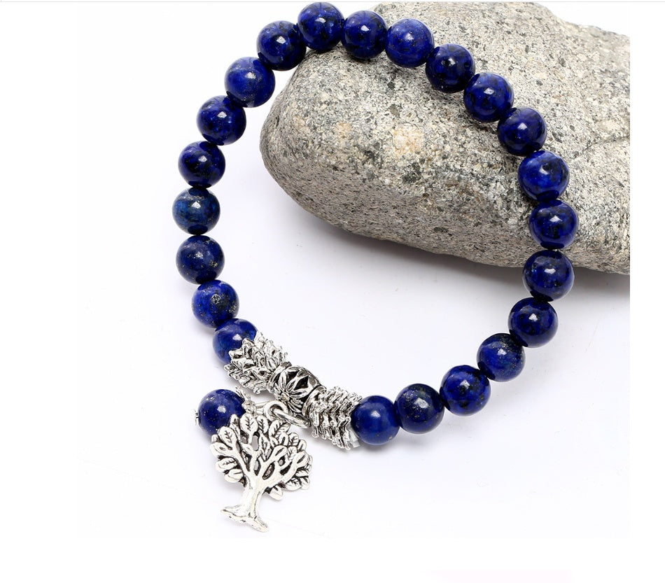 Yoga-supreme lapis lazuli yaşam ağacı bilezik
