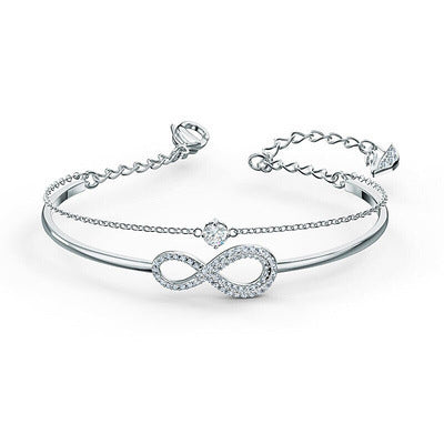 Bracelet éternel Bracelet rose or huit forme de bracelet tik tok star du même style en gros