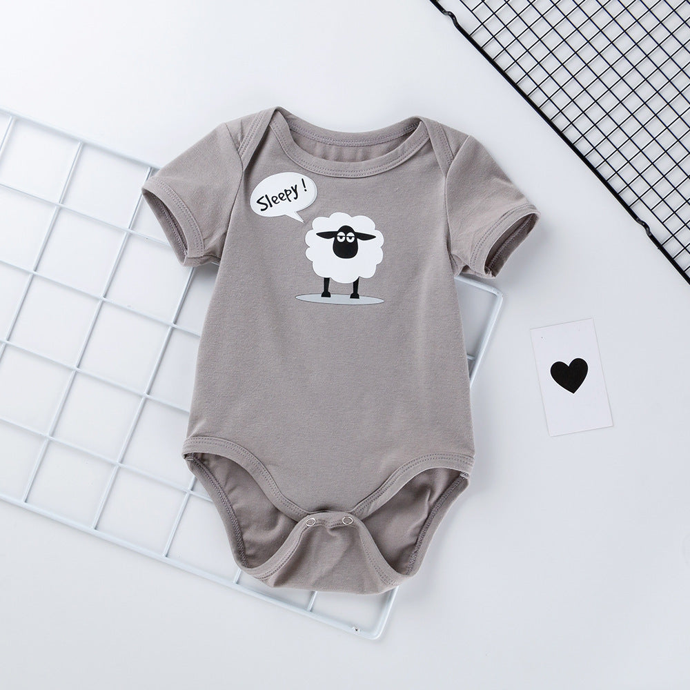 Baby casual babydoll, newborn suit, baby short-sleeved trousers