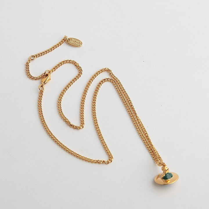 Mode einfache Temperament Saturn Persönlichkeit Halskette
