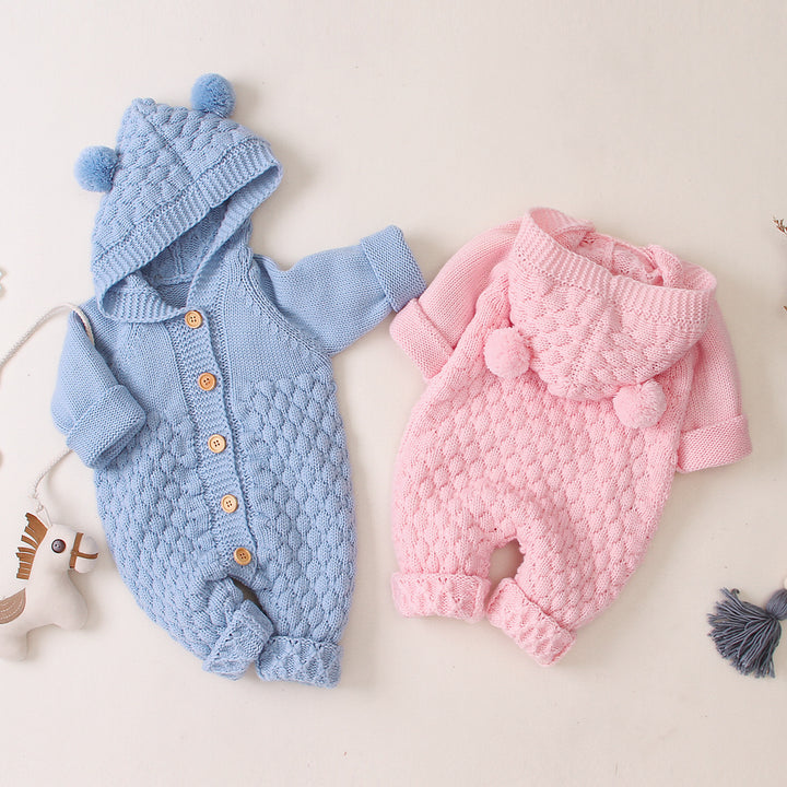 Salopetă tricotată pentru bebeluși