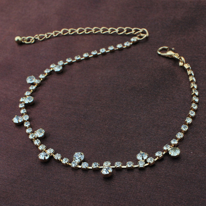 Small Diamond Anklet With Rhinestone Anklet