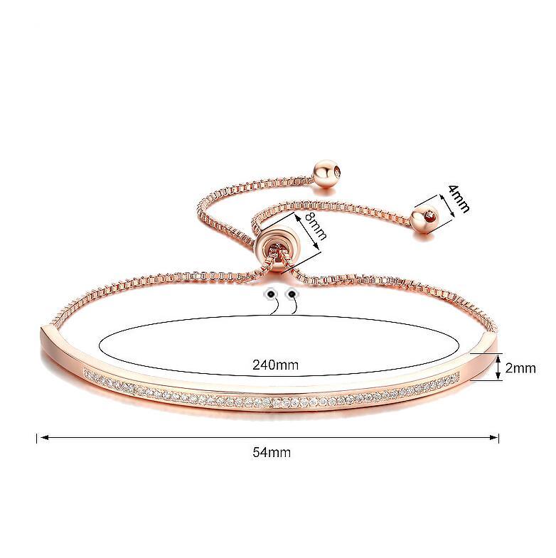 Top Quality Bracelet & Charm Bracelet For Women Get Bar Cursor Brilliant Cz Gold Jewelry Pulseira Hand
