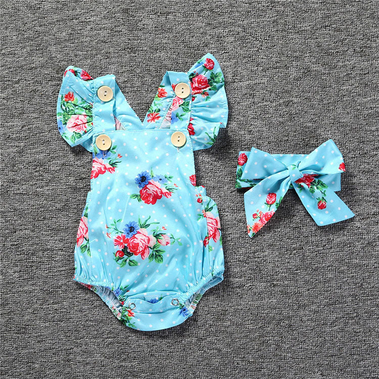 Newborn Baby Clothes Sleeveless Girl Clothes 2pcs set