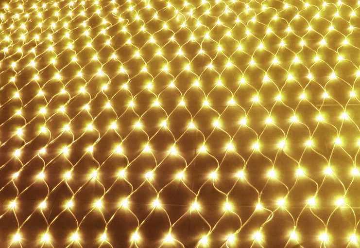 Julens LED -lys Strenglys utendørs vanntette fiskenettlys fulle av stjerner asfalterte høytidslys Bryllupsinndekorative lys
