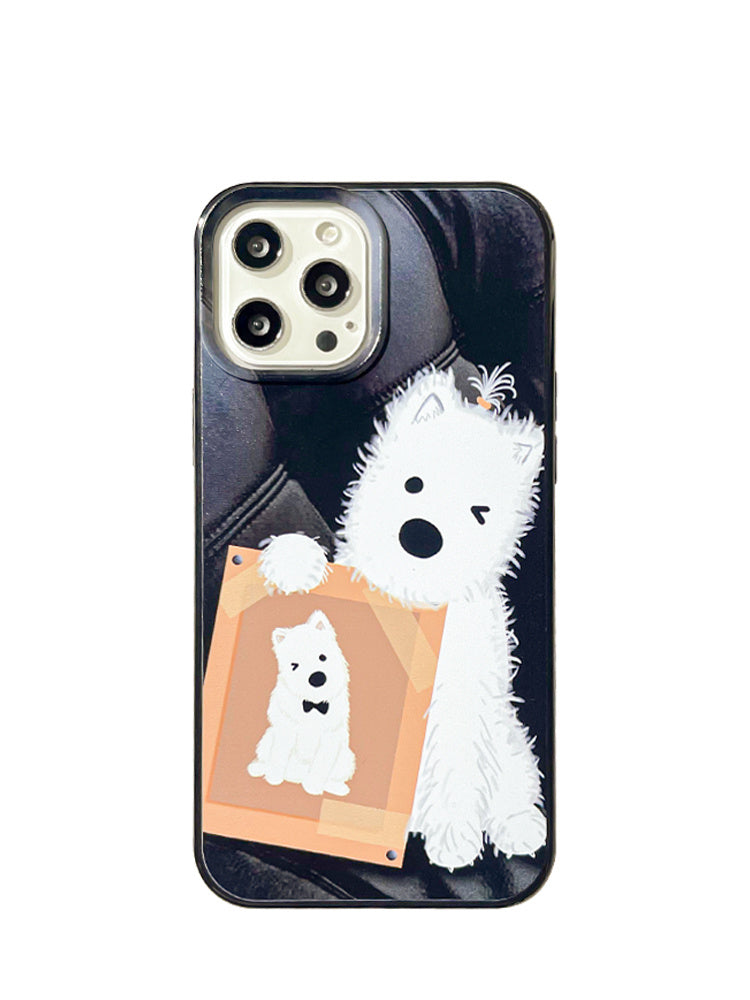 Cartoon schattige pluche hond all-inclusive drop-resistente telefoonhoes