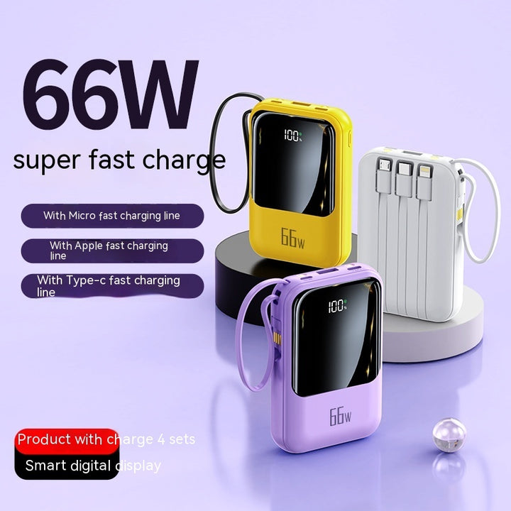 With Cable Power Bank 66W Bidirectional Super Fast Charge