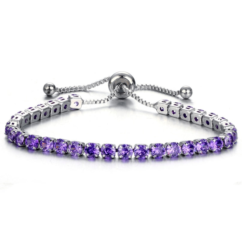 Joyería exclusiva europea y estadounidense pulsera de empuje de cristal de cristal damas damas de diamante de diamante completo al por mayor