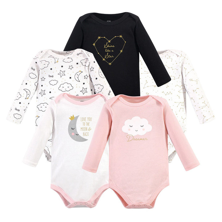 Tien stukjes willekeurige baby onesies met lange mouwen