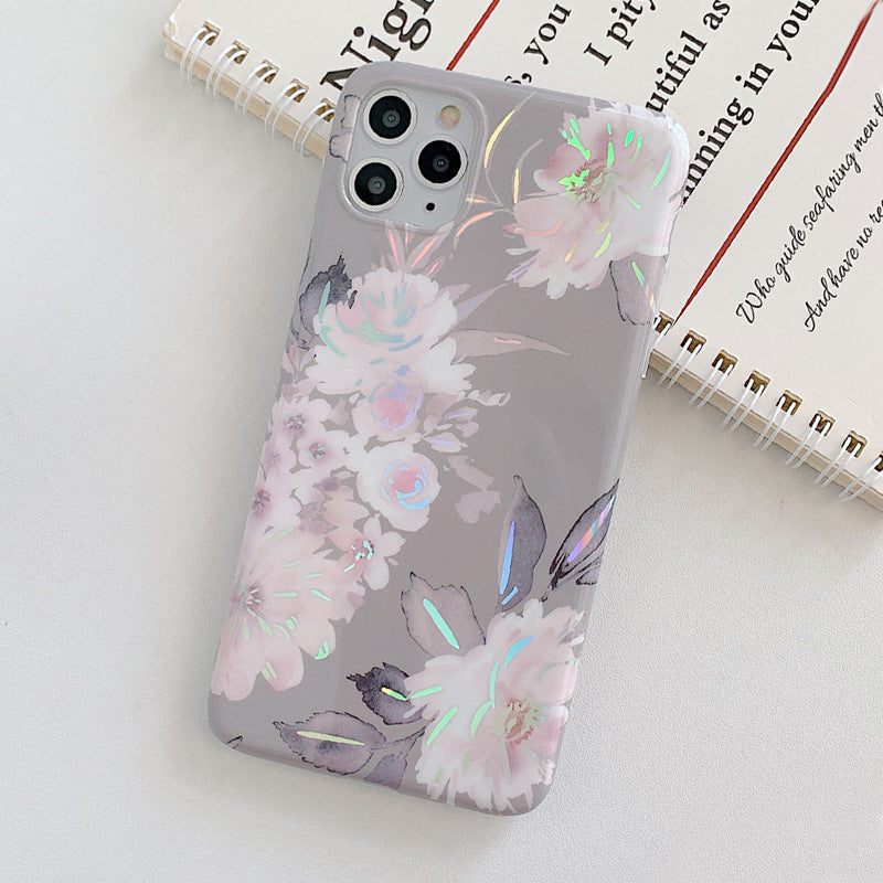 Laser Flowers Mobile Phone Silicone Soft Case