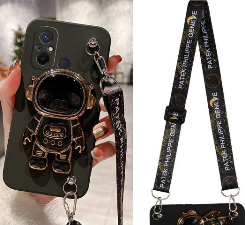 Crossbody silikon telefonveske med lanyard