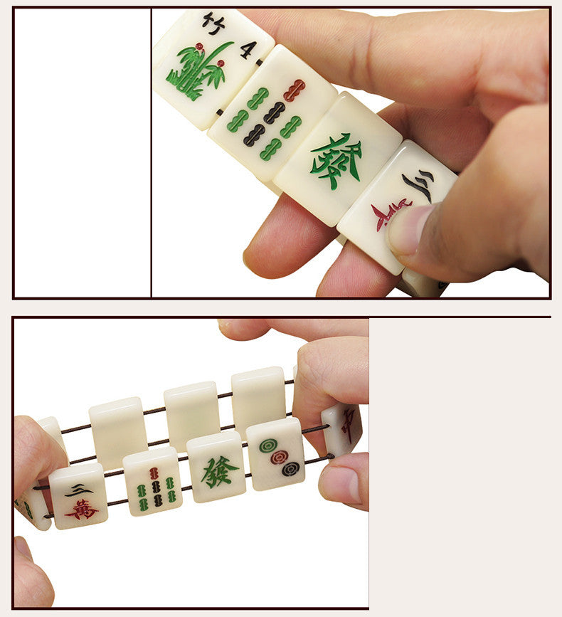 Acryl elastische string mahjong armband