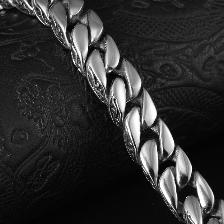 Fashion Men Titanium stalen armband kant totem titanium stalen armband