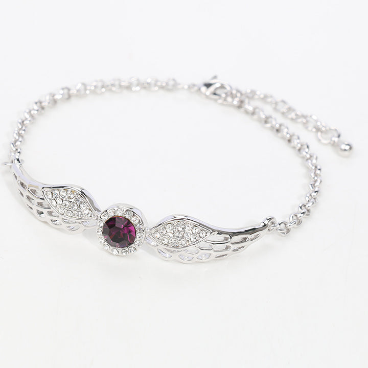 Bracelet en cristal autrichien ailes d'ange bijoux en diamant