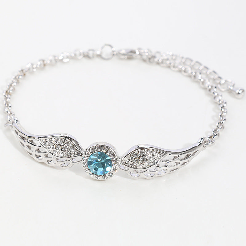 Austrian Crystal Bracelet Angel Wings Diamond Jewelry