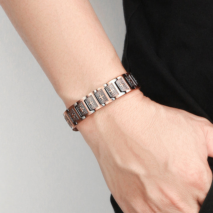 Bracelet en cuivre, bracelet magnétique, bracelet transversal