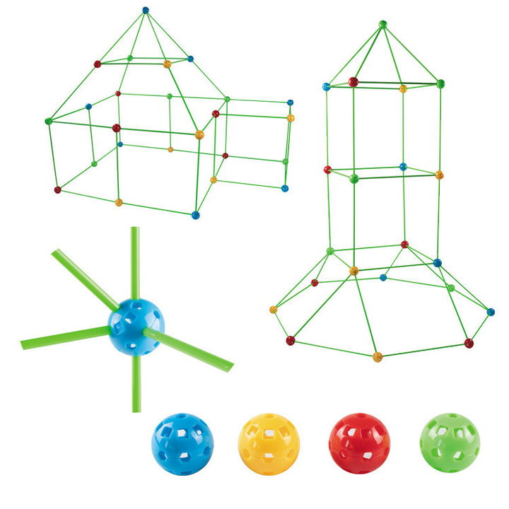 Tenda per perle fai -da -te per bambini Kit di costruzione di forti per edifici per costruzioni Tenda da costruzione Tenda da combattimento