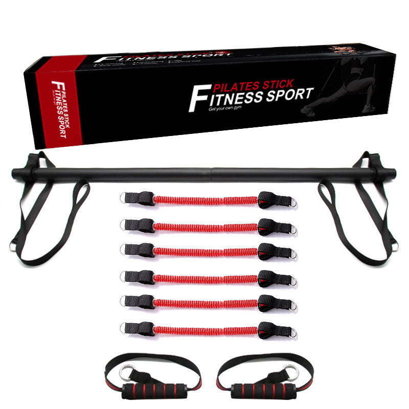 Pilates Bar Kit с съпротивителни ленти преносим домашен фитнес тренировка Оборудване Перфектно разтегнато бар за упражнения и ленти