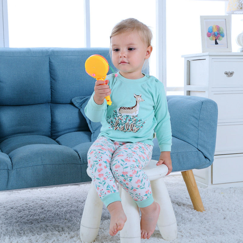 Children's Home porte à manches longues bébé pyjamas thermique bébé sous-vêtements