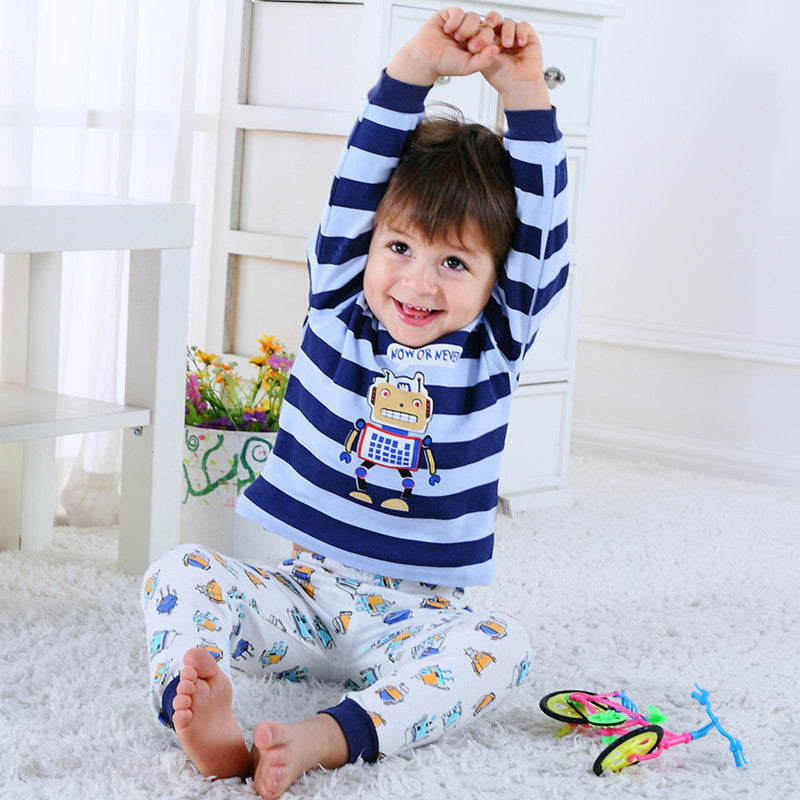 Barnehjem slitasje langermet baby termiske pyjamas babyundertøy sett barn