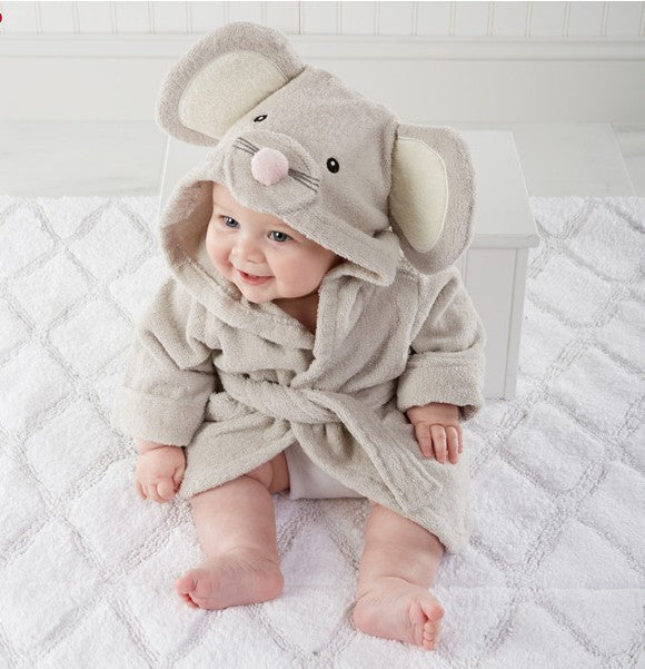 Kapablinige absorberende dierenvormige badjas voor kinderen