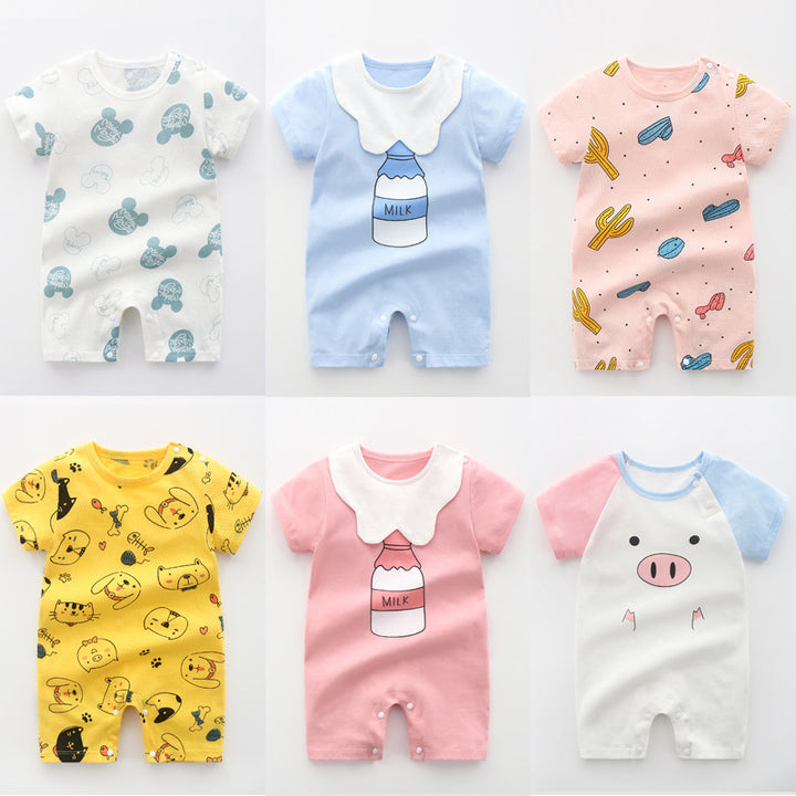 Nyfödda babykläder sommar romper pyjamas