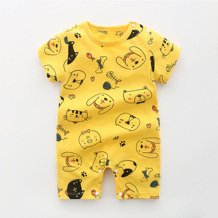 新生児服の夏のロンパーパジャマ