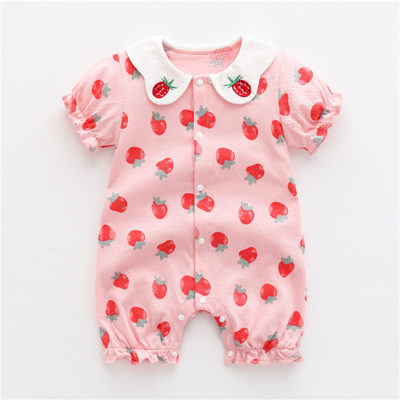 Baby One-piece Clothes Summer Thin Boy Baby Romper Pure Cotton