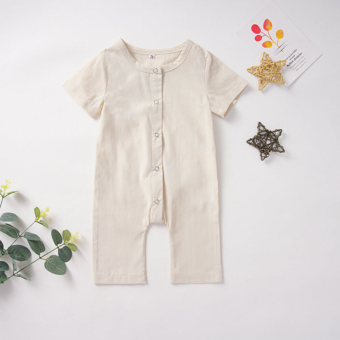 Новорожденная хлопковая одежда пуговица кнопка комбинезон