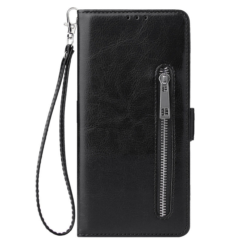 Double Buckle Lanyard Zipper Bag Phone Case