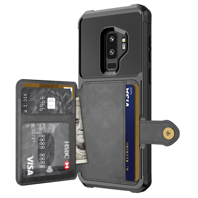 Compatible con Apple, Luxury PU Leather Willet Case para Samsung Galaxy S10 S9 Plus para iPhone 6 6S 7 8 Plus X XS XR XX Casas Max Flip Cubierta de billetera