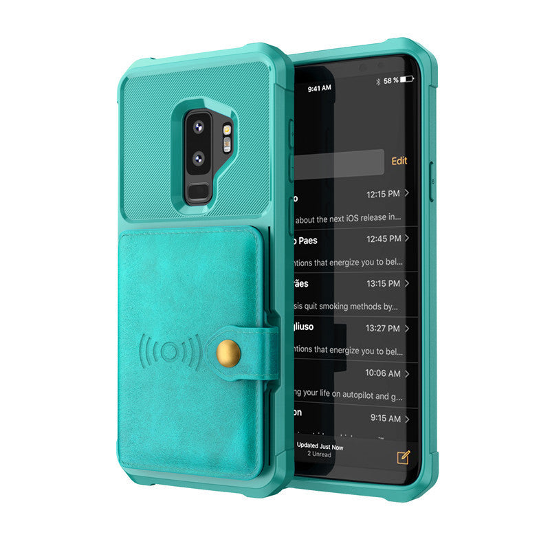 Compatible con Apple, Luxury PU Leather Willet Case para Samsung Galaxy S10 S9 Plus para iPhone 6 6S 7 8 Plus X XS XR XX Casas Max Flip Cubierta de billetera