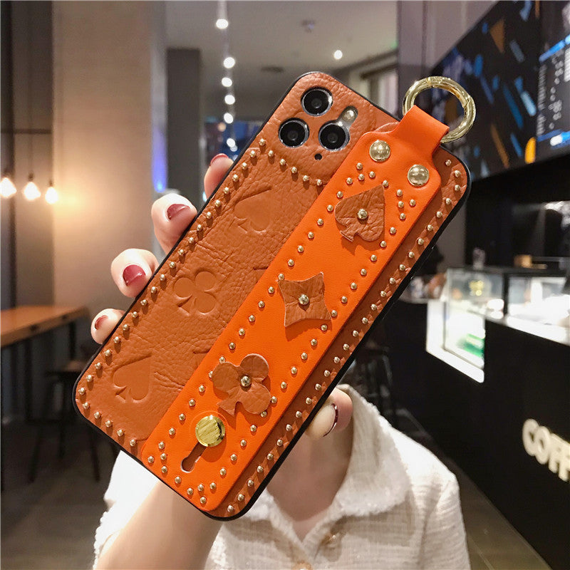 Leather Willow Apple Phone Case