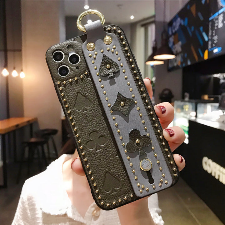 Leather Willow Apple Phone Case