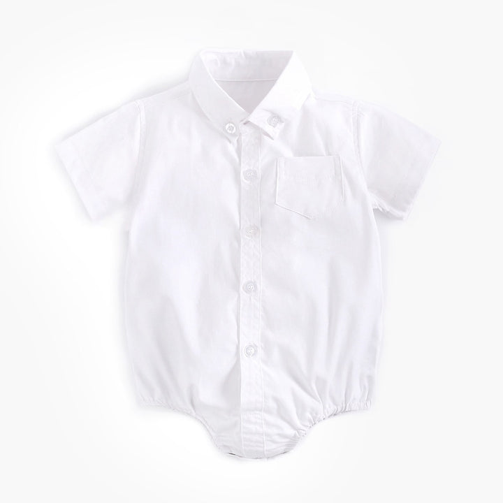 Roupas de bebê meninos camisa bebê algodão recém -nascido mangas curtas
