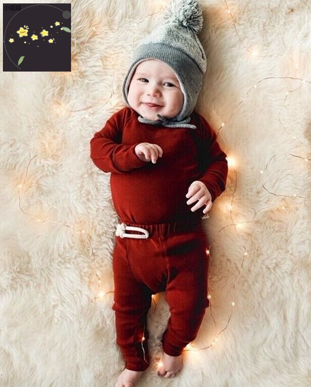 Rompers kläder Bomullsspårar Set Baby Children Clothing
