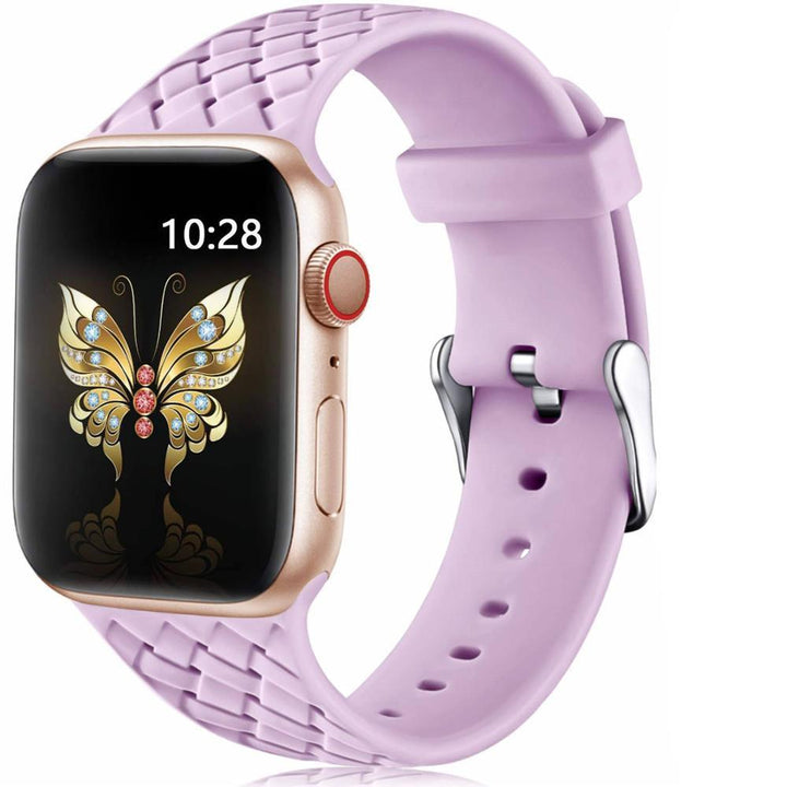 Suitable For Apple Watch 5 4 Braided Silicone Strap Square Buckle Strap