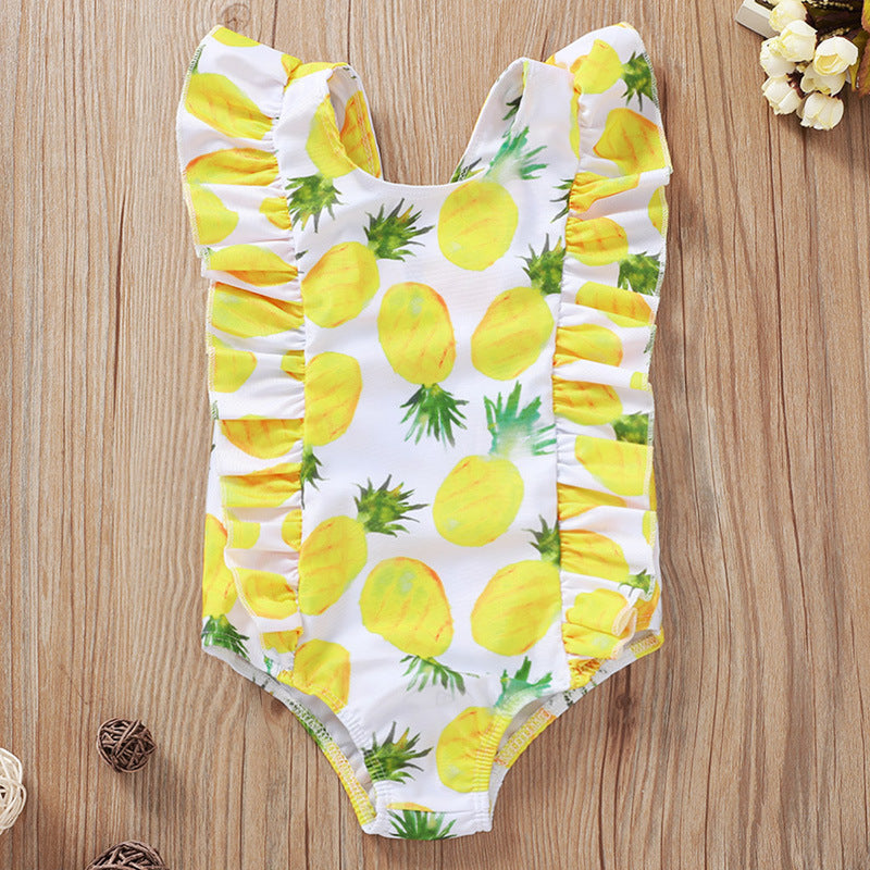 Sommer Badeanzug kleines Mädchen Kleinkind Baby Damen Bikini Set Fruchtdruck