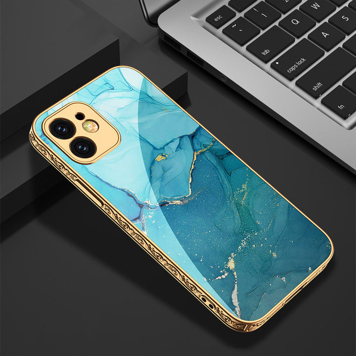 Compatible avec Apple , Coque de téléphone portable de téléphone portable couverture de protection en relief peinte en relief