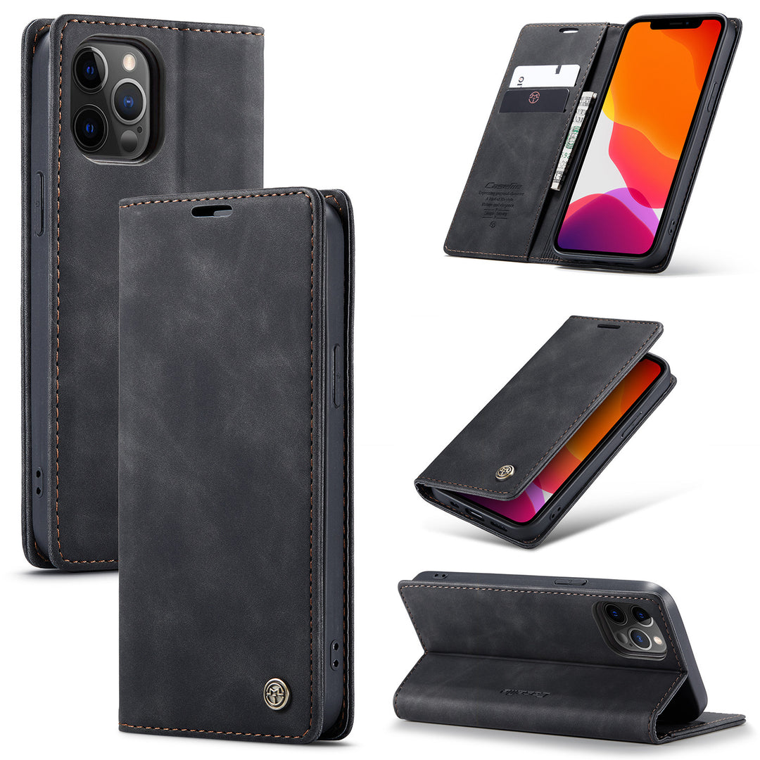 Anti-drop Phone Case Retro Flip Card  Protective Leather Case