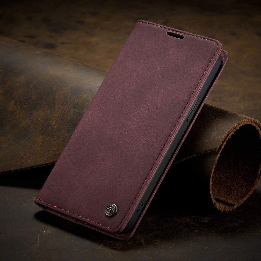 Anti-drop Phone Case Retro Flip Card  Protective Leather Case