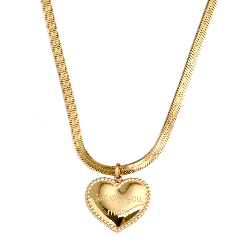 European and American Love Necklace Female Clavicle Chain