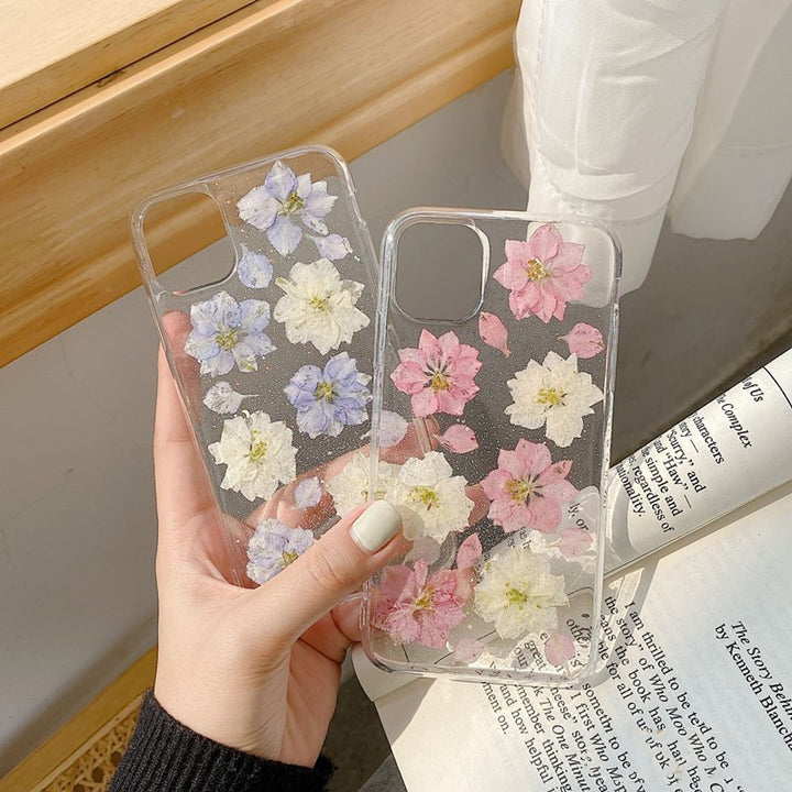 Hyuna handgefertigte echte Blumen für OpenO5pro Mobiltelefon Fall 4se Soft Reno2z, 3pro transparent ACE2 Frauen