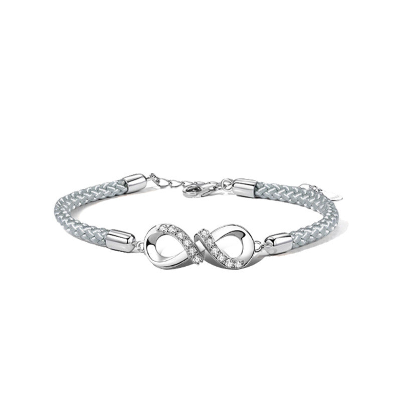 925 Sterling Silver Mobius paar armband